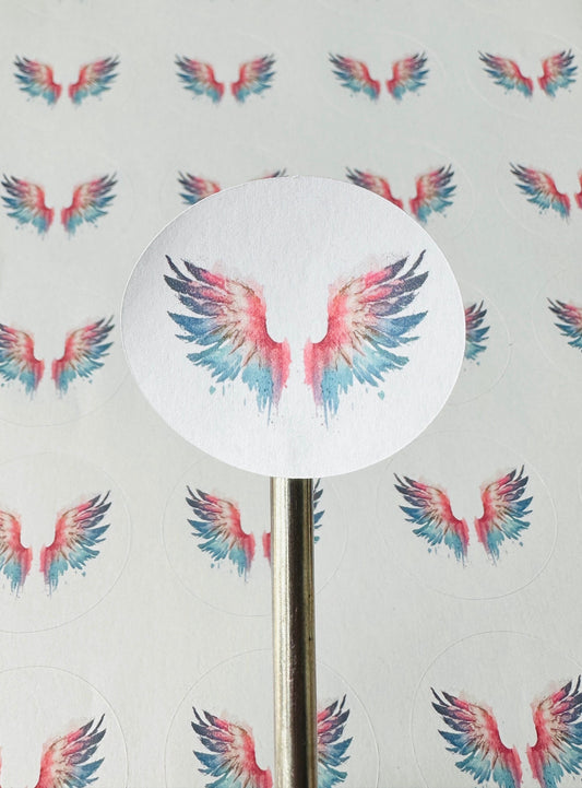 Angel Wing Stickers, Planner stickers, Laptop Stickers, Envelope Seals, Craft Stickers
