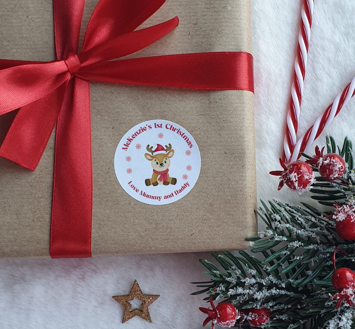 1st Christmas Stickers, Personalised Christmas Stickers, Christmas Labels, Christmas Gift Labels,