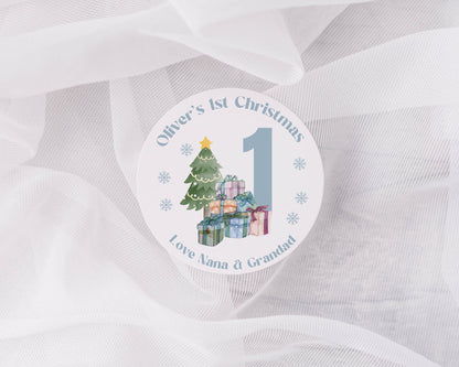 Baby's 1st Christmas Stickers, Personalised Christmas Stickers, Christmas Labels, Christmas Gift Labels,