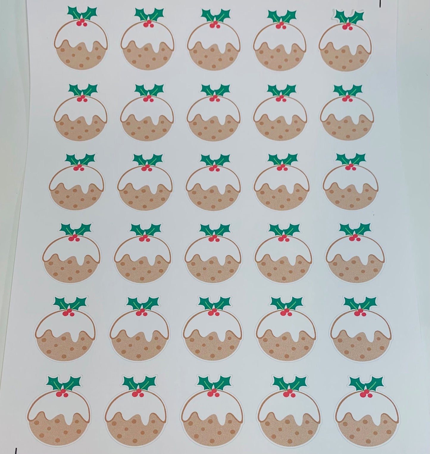 Christmas Pudding stickers, Christmas stickers, envelope stickers, planner stickers, holiday. stickers
