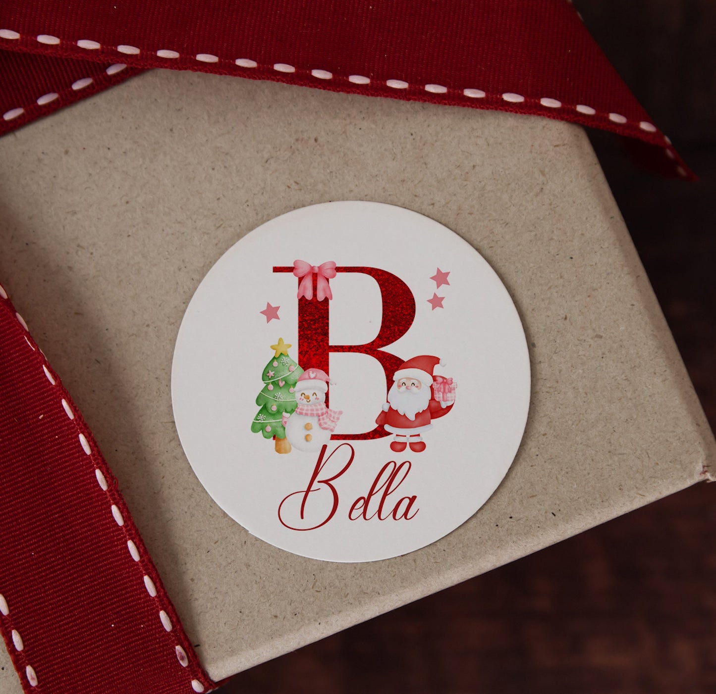 Personalised Christmas stickers, classic Christmas Labels, Christmas Gift Labels, Santa Christmas Stickers, Envelope Seals,
