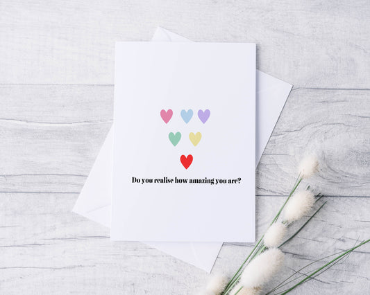 You're Amazing Card, Thank You Card, This Is Your Reminder You're Amazing,  Congrats Card. Good luck card