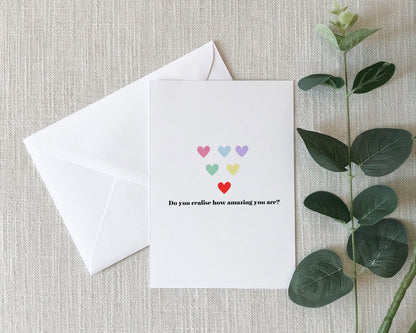 You're Amazing Card, Thank You Card, This Is Your Reminder You're Amazing,  Congrats Card. Good luck card