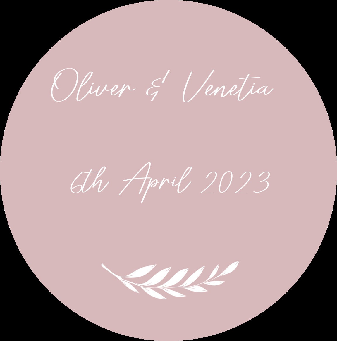 Custom Personalised Wedding Stickers, 24 Labels,  9 Colour Options, Matte or Gloss