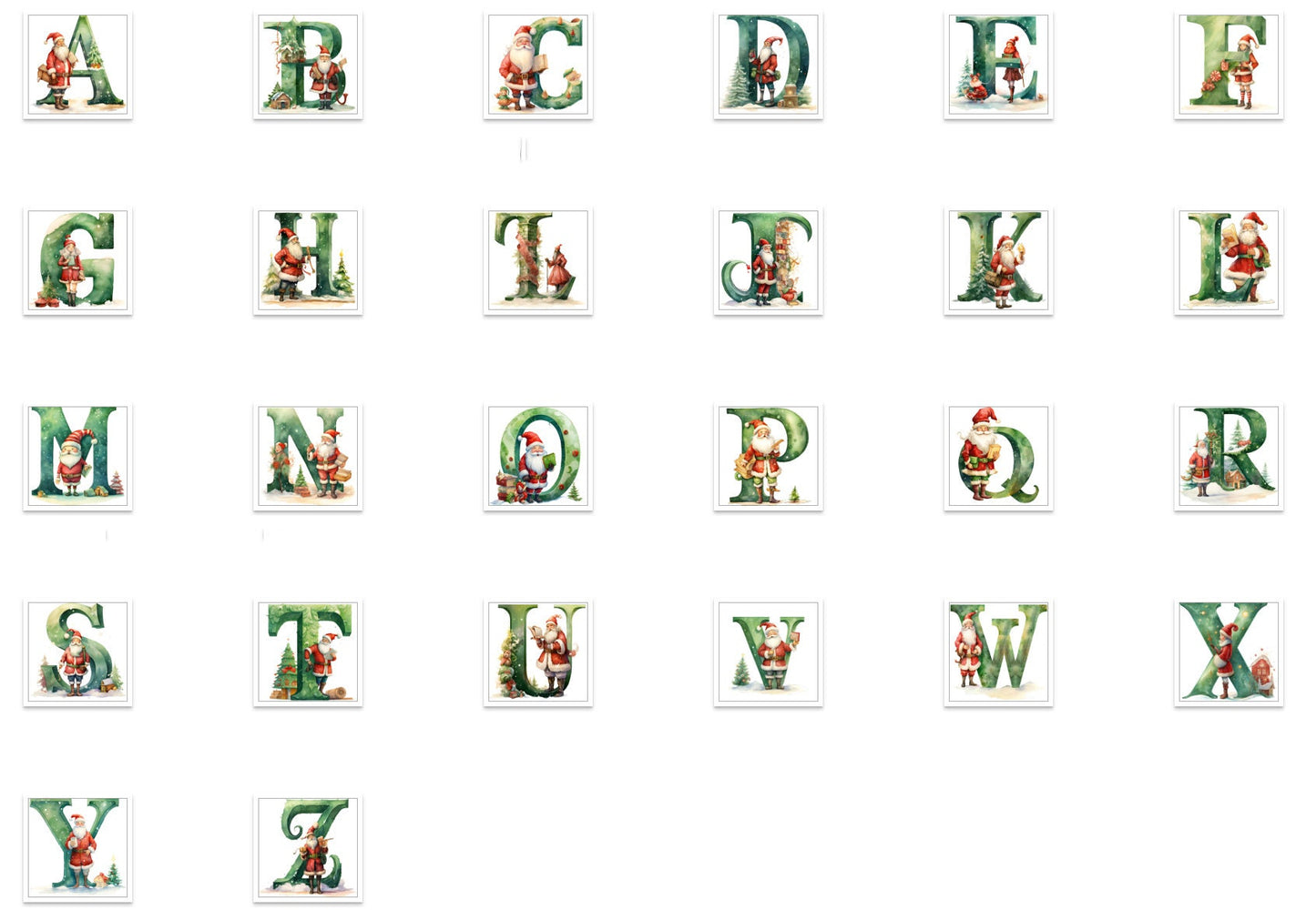 Personalised name Christmas Stickers, classic Christmas Labels, Christmas Gift Labels, Santa Initial Stickers, Envelope Seals