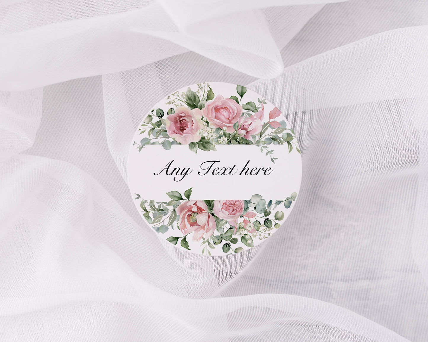 Personalised Wedding Stickers,  blush flower stickers,  Wedding Name Stickers,  Confetti Stickers Wedding Favour Stickers, Pink Floral Theme
