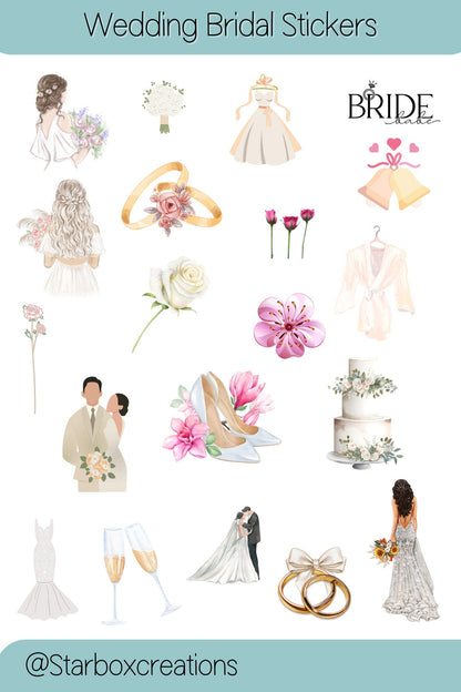 Just Married Sticker sheet Wedding Stickers, Planner Stickers,  Wedding Planning Stickers , Wedding Check List, love, wedding journal