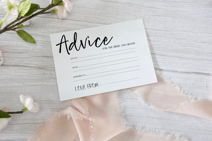 Advice To The Bride and Groom, Wedding games, Advice for the married couple card, Hen Party Games, Hen Party Gift Bride To Be