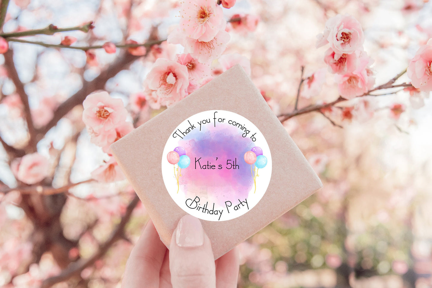 Paint Splash Party Favor Stickers: Personalized Thank You Labels