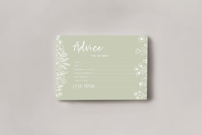 Advice for the Bride Cards – Hen Party Game Keepsake – Bridal Shower Activity – Hen Do Stationery – A6 Cards UK