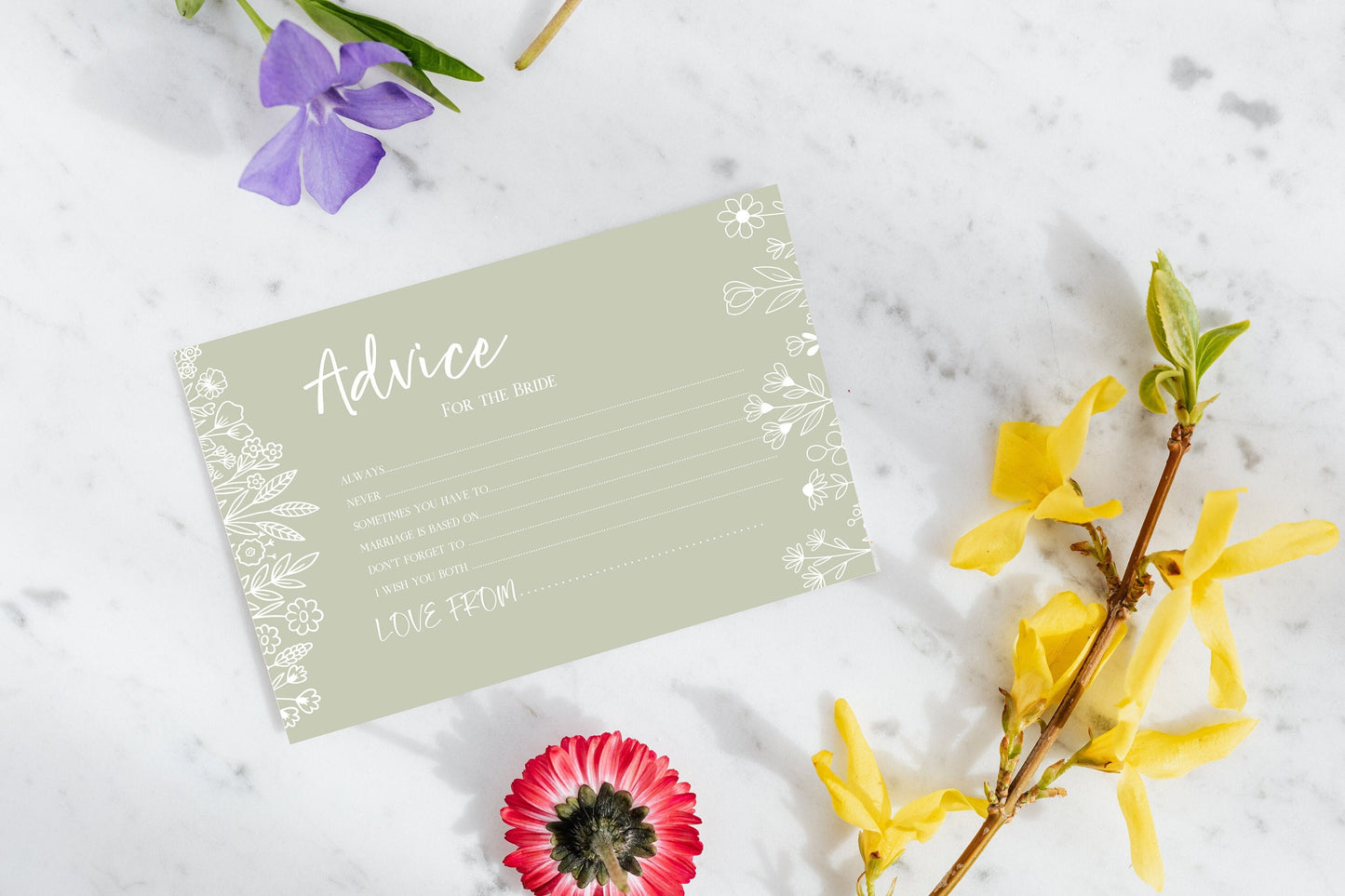 Advice for the Bride Cards – Hen Party Game Keepsake – Bridal Shower Activity – Hen Do Stationery – A6 Cards UK