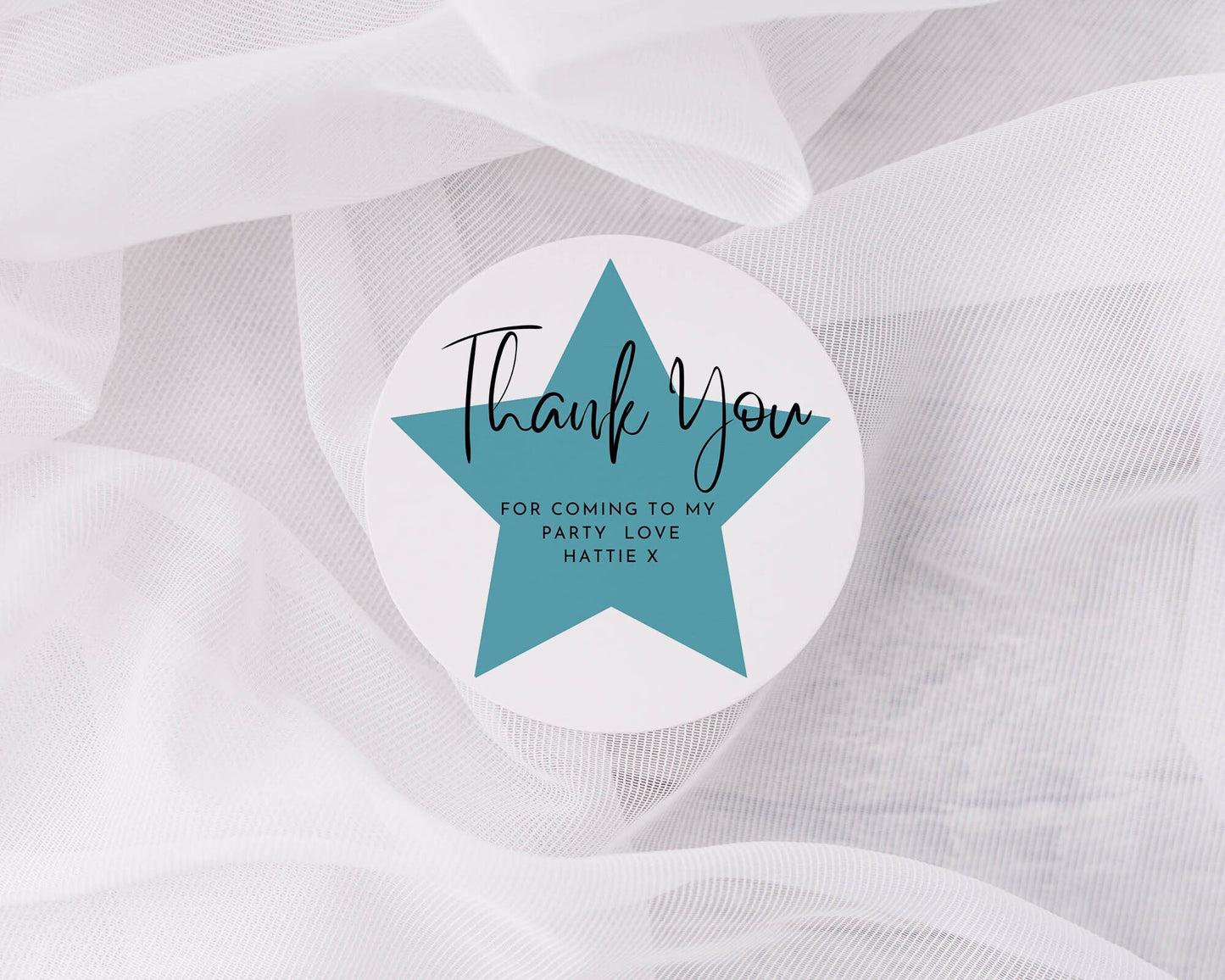 Thank you for coming to my party stickers, Goodie bag stickers, thank you stickers,  star stickers, name stickers, 24 colours