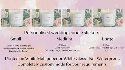 Personalised Candle Labels, Custom Gift Wrap, Quote Labels, Keepsake Candles, Bridal Proposal, Bridesmaids Presents