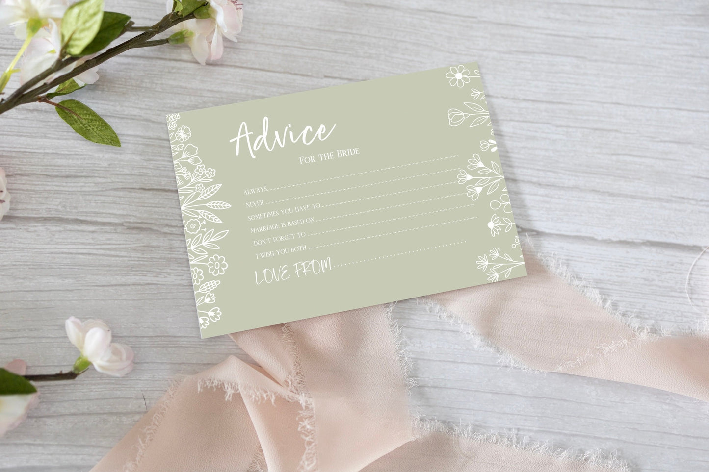 Advice for the Bride Cards – Hen Party Game Keepsake – Bridal Shower Activity – Hen Do Stationery – A6 Cards UK