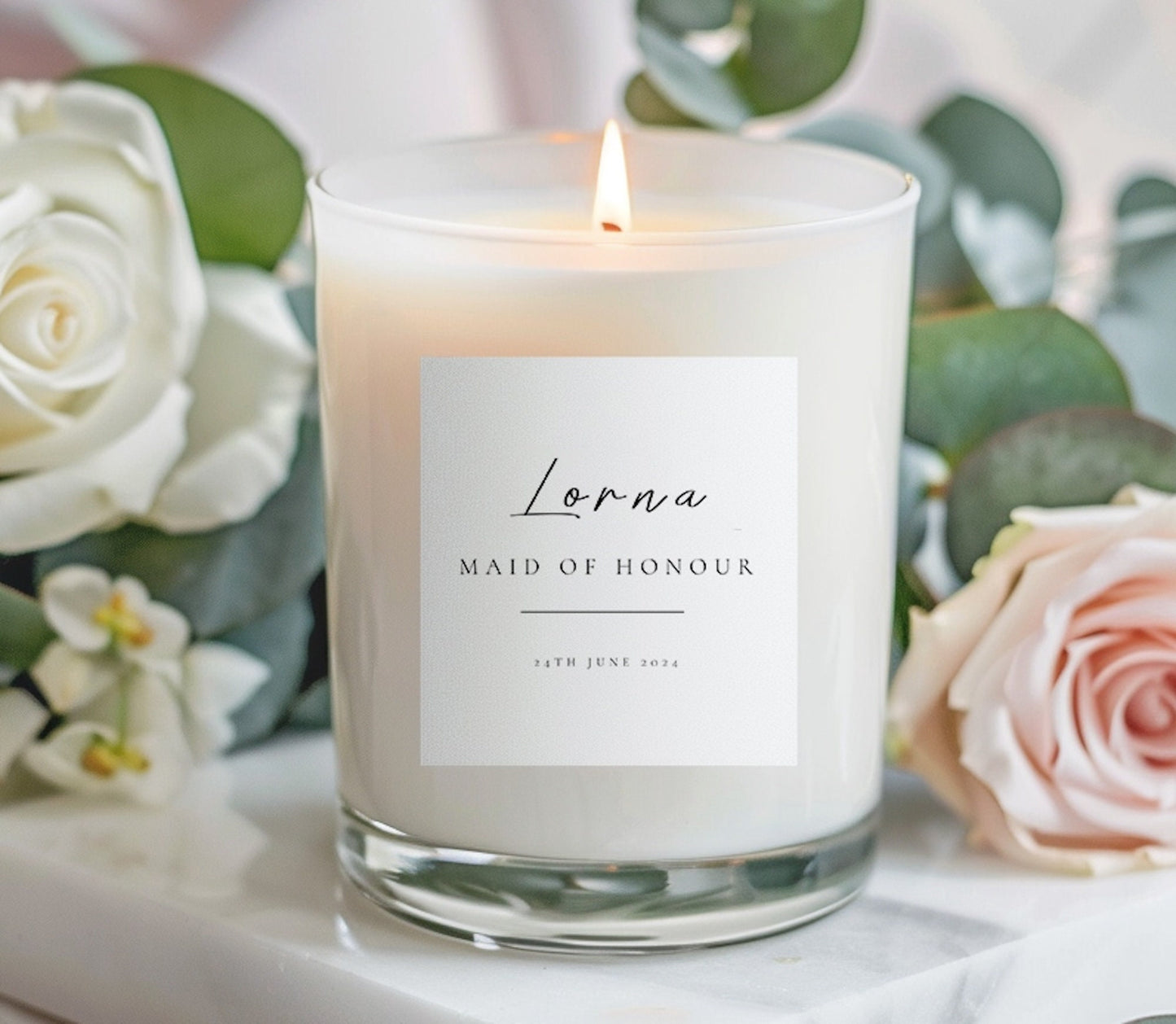 Personalised Candle Labels, Custom Gift Wrap, Quote Labels, Keepsake Candles, Bridal Proposal, Bridesmaids Presents