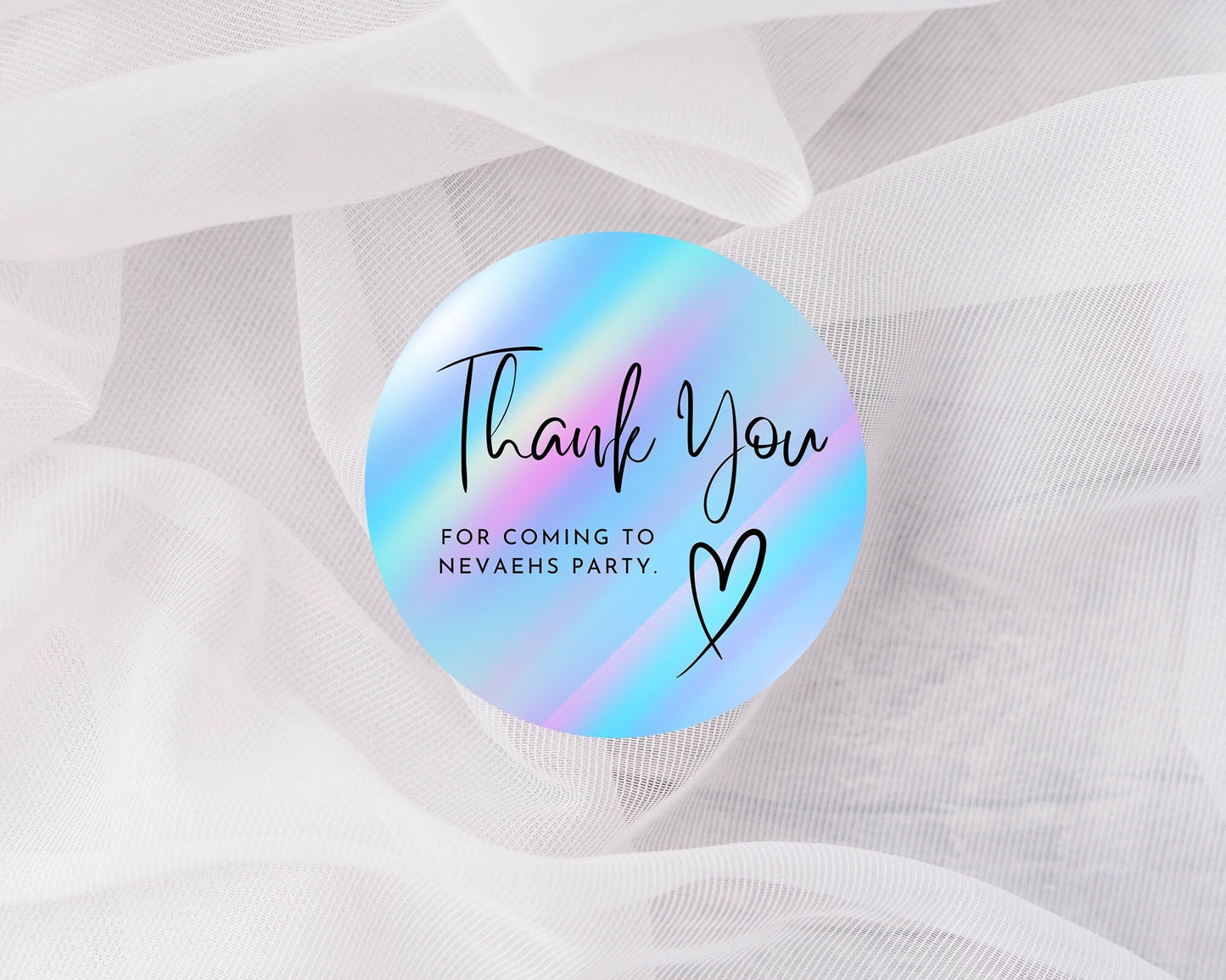 Rainbow ombre pastel stickers, Thank you for coming to my party stickers, Goodie bag sticker, thank you stickers, three sizes, name stickers