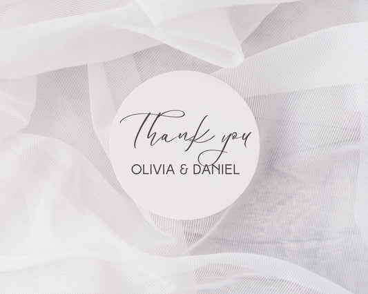 Thank you Labels, Custom Wedding Labels, classic Wedding Stickers, Party Stickers, confetti stickers, favour labels, personalised labels
