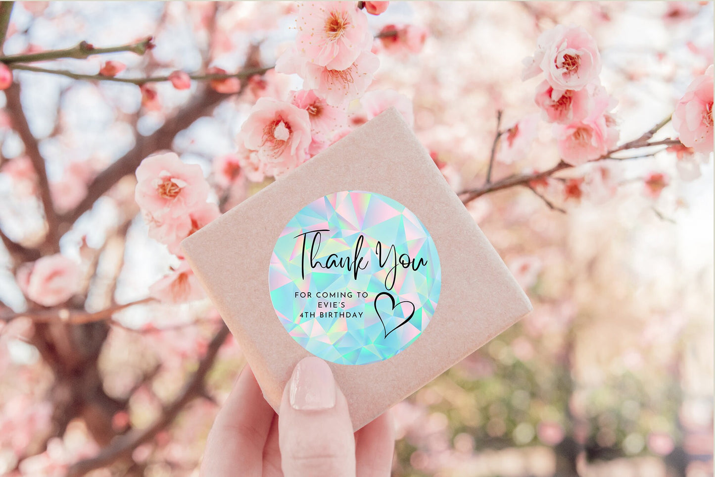 Thank you for coming to my party stickers, Goodie bag stickers, thank you stickers, five sizes, rainbow stickers, name stickers