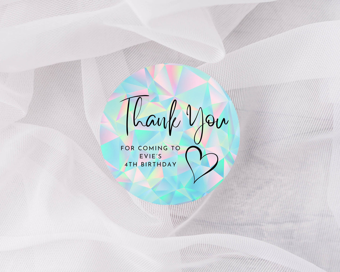 Thank you for coming to my party stickers, Goodie bag stickers, Wedding stickers, three sizes, rainbow stickers, name stickers,