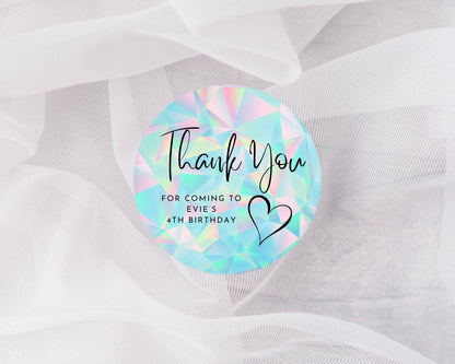 Thank you for coming to my party stickers, Goodie bag stickers, Wedding stickers, three sizes, rainbow stickers, name stickers,