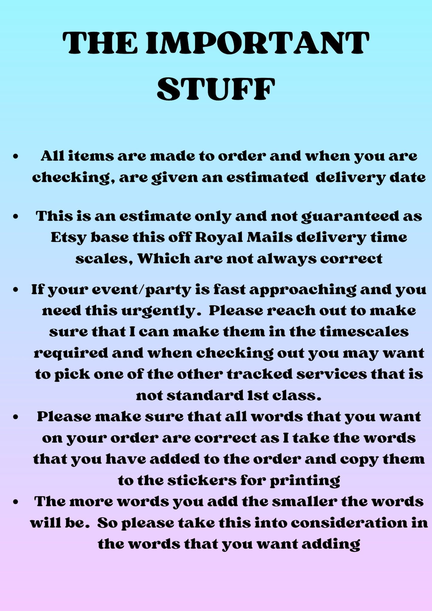 Thank you for coming to my party stickers, Goodie bag stickers, thank you stickers, five sizes, rainbow stickers, name stickers