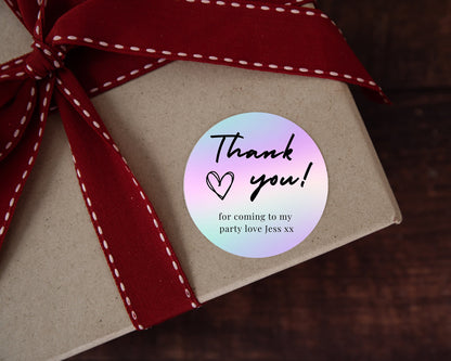 Personalised children’s party bag stickers, party, thank you stickers, birthday, sweet cones celebration