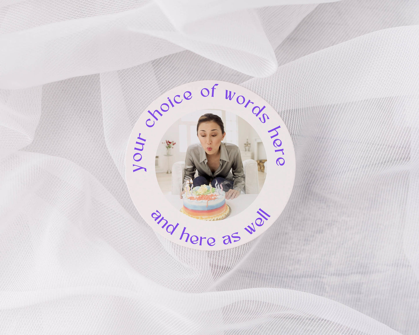Personalised Photo Picture image,  Labels Custom Stickers, Children's Birthday Party,  Thank You Party Bag, Personalised stickers