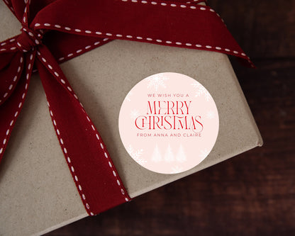 Personalised Christmas Stickers, Christmas Labels, Christmas Gift Labels, Santa Initial Stickers, Christmas tree stickers