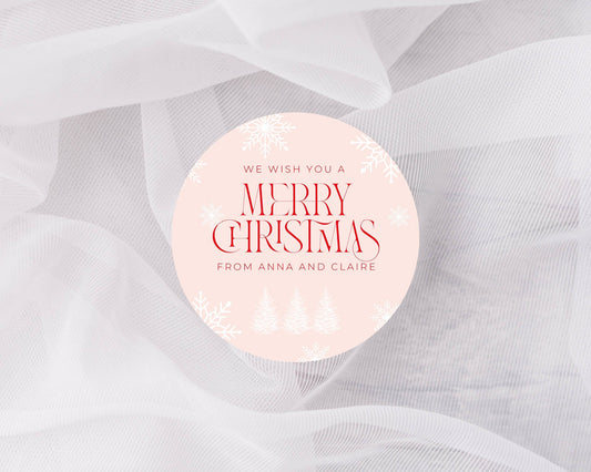 Personalised Christmas Stickers, Christmas Labels, Christmas Gift Labels, Santa Initial Stickers, Christmas tree stickers