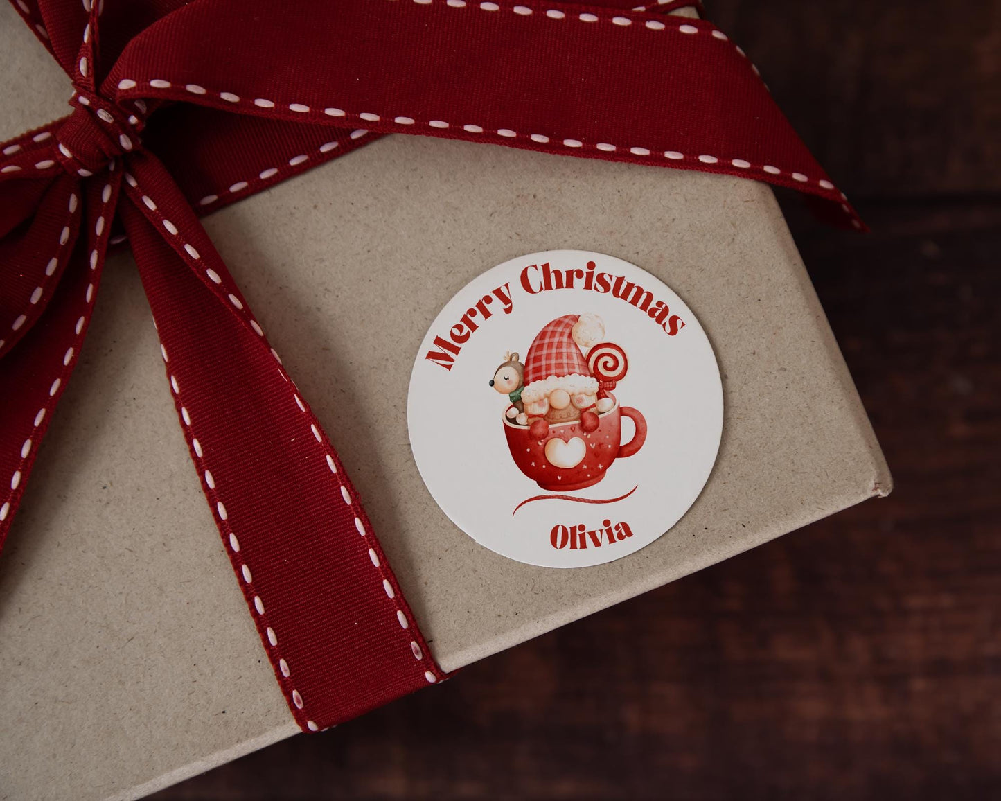 Personalised Christmas Stickers, Christmas Labels, Christmas Gift Labels, Santa Stickers, Envelope Seals, cute Christmas