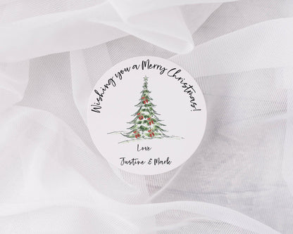 Personalised Christmas Stickers, Christmas Labels, Christmas Gift Labels, Santa Stickers, Envelope Seals, 5 sizes