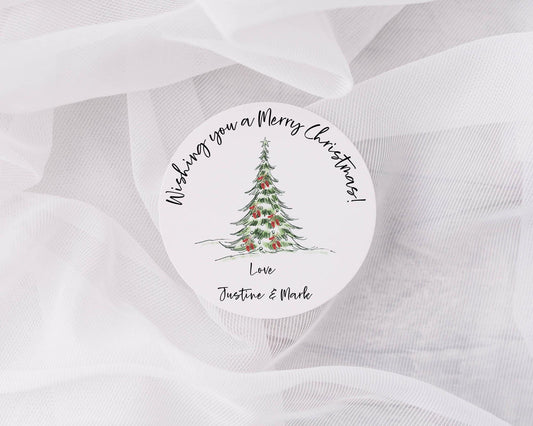 Personalised Christmas Stickers, Christmas Labels, Christmas Gift Labels, Santa Stickers, Envelope Seals, 5 sizes