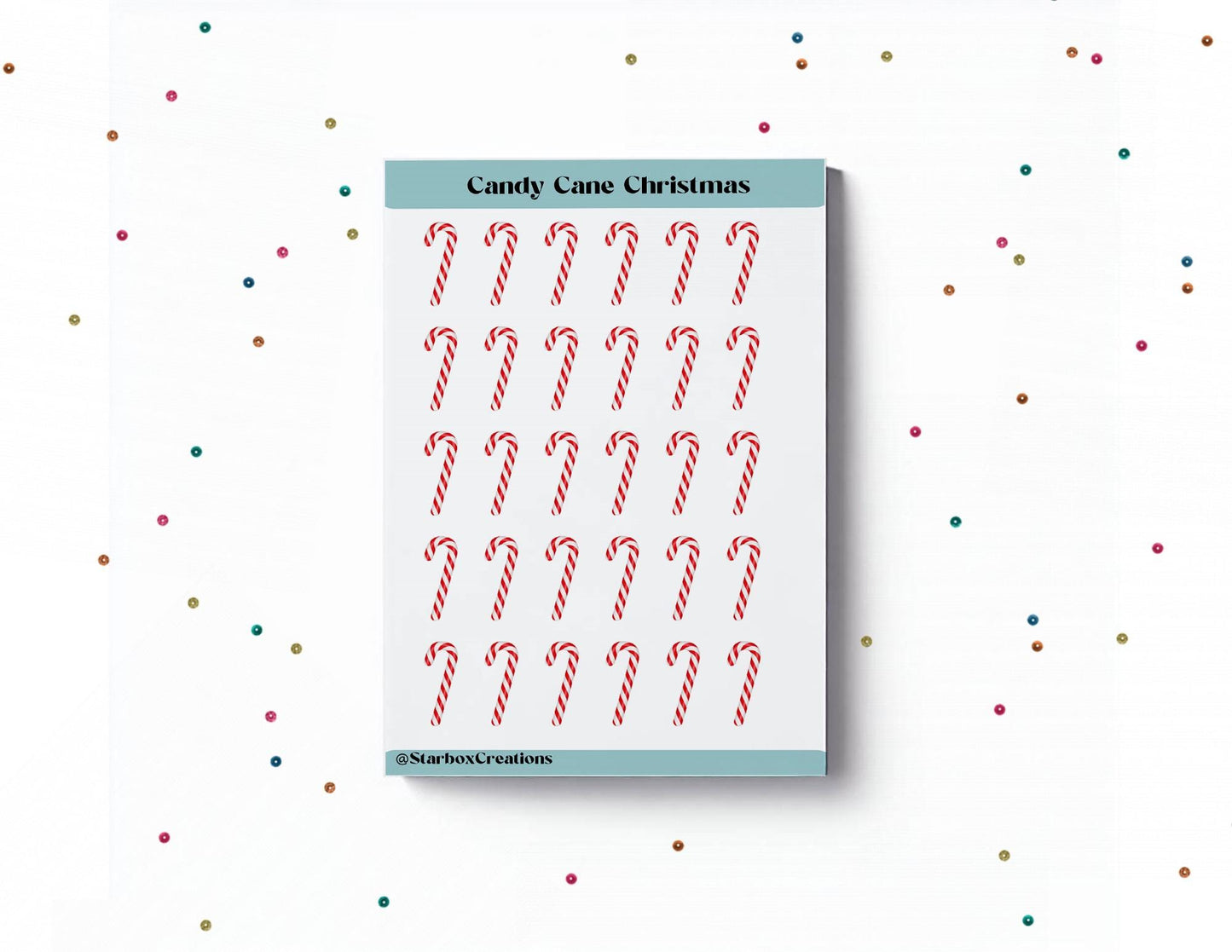Candy Cane Stickers, Christmas Stickers, Planner Stickers, Craft Stickers, Journal Stickers, craft stickers