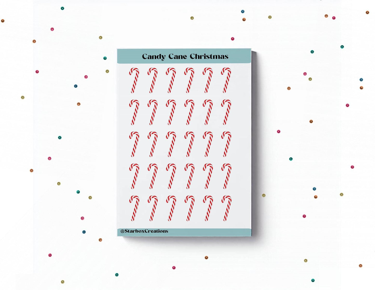 Candy Cane Stickers, Christmas Stickers, Planner Stickers, Craft Stickers, Journal Stickers, craft stickers