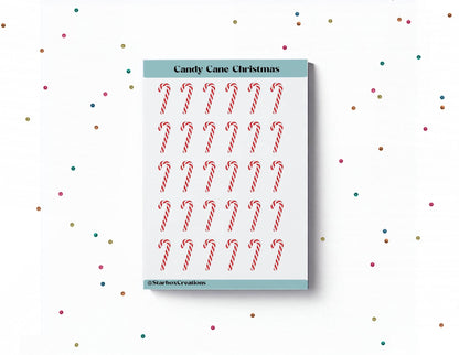Candy Cane Stickers, Christmas Stickers, Planner Stickers, Craft Stickers, Journal Stickers, craft stickers