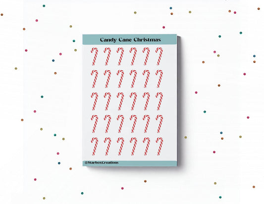 Candy Cane Stickers, Christmas Stickers, Planner Stickers, Craft Stickers, Journal Stickers, craft stickers