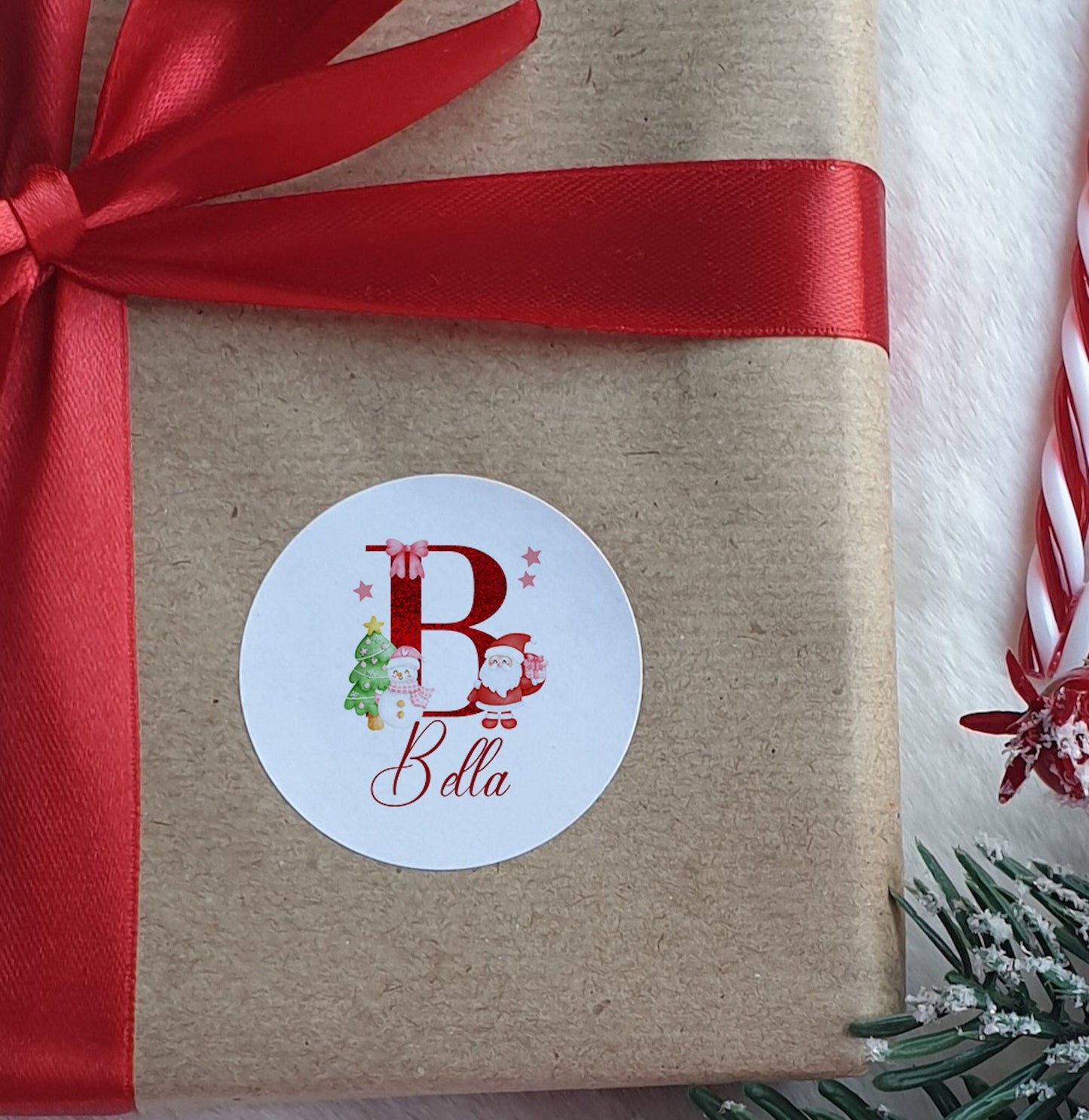 Personalised Christmas stickers, classic Christmas Labels, Christmas Gift Labels, Santa Christmas Stickers, Envelope Seals,