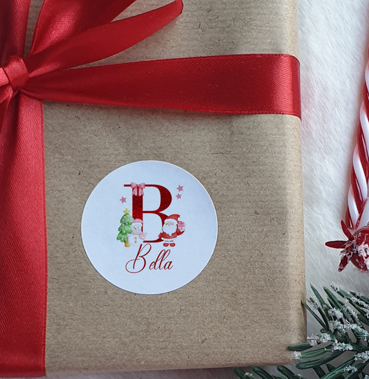 Personalised Christmas stickers, classic Christmas Labels, Christmas Gift Labels, Santa Christmas Stickers, Envelope Seals,