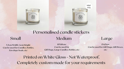 Personalised New Home candle label, personalised New Home gift, candle label for New Home owners, housewarming candle label, candle sticker