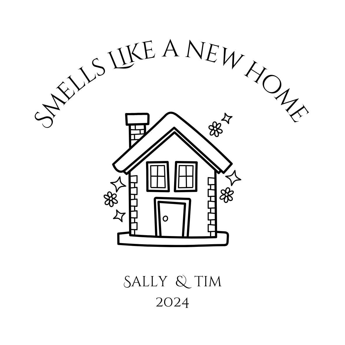 Personalised New Home candle label, personalised New Home gift, candle label for New Home owners, housewarming candle label, candle sticker