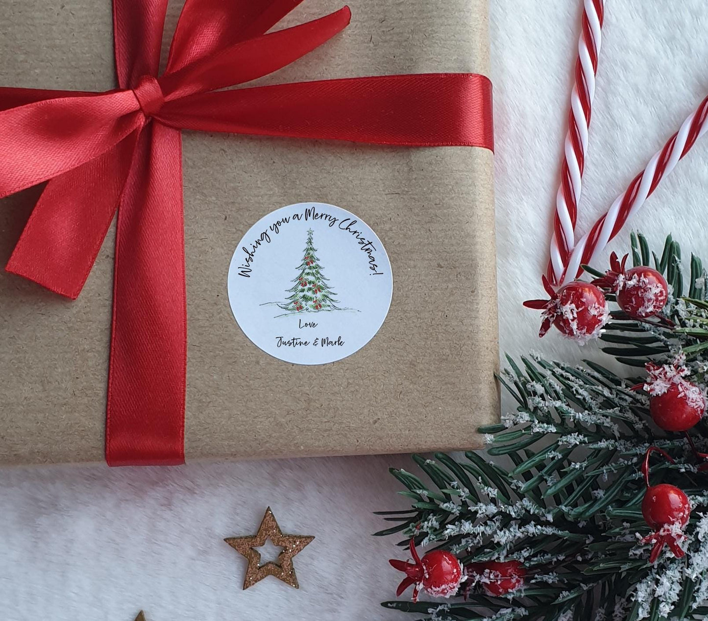 Personalised Christmas Stickers, Christmas Labels, Christmas Gift Labels, Santa Stickers, Envelope Seals, 5 sizes