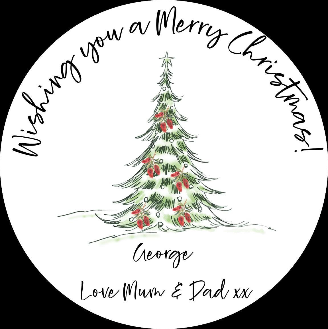 Personalised Christmas Stickers, Christmas Labels, Christmas Gift Labels, Santa Stickers, Envelope Seals, 5 sizes
