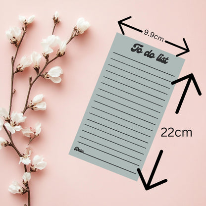 Sage Green To Do List Notepad, Minimalist Tear-Off Pad, Productivity Pad, shopping list