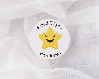 Well done Teacher Stickers ,proud of you label, Personalised Teacher Stickers, Marking Work, School Stationary,  Class room sticker