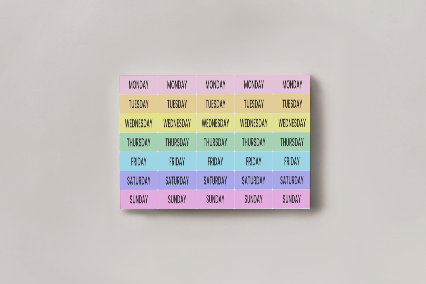 Days of the Week Stickers, Weekday stickers, pastel planner stickers, Labels for diaries, planner Stickers