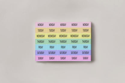 Days of the Week Stickers, Weekday stickers, pastel planner stickers, Labels for diaries, planner Stickers