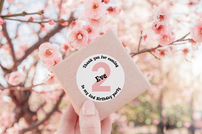 Thank you for coming to my party stickers, Goodie bag stickers, thank you stickers,  party stickers, name stickers, 9 colours