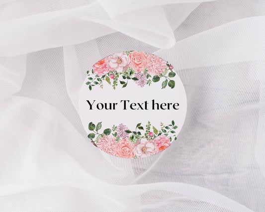 Wedding Label Stickers, Personalised Bride And Groom Name Stickers , Floral Stickers, Wedding Favour Stickers,  blush Wedding Sticker
