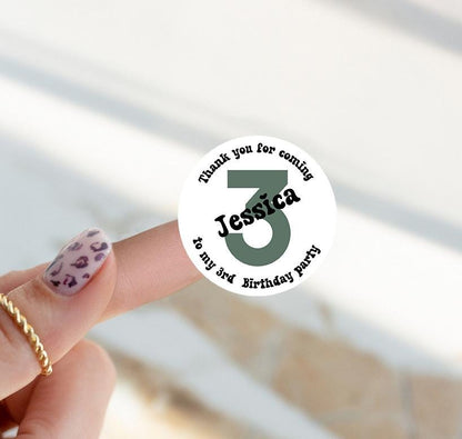 Thank you for coming to my party stickers, Goodie bag stickers, thank you stickers,  party stickers, name stickers, 9 colours