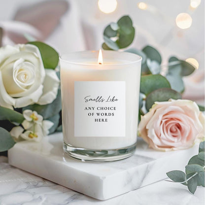 Smells Like Personalised Bridesmaid Labels, candle Stickers, Monochrome Wedding Party Proposal Box Label, Bridesmaid Maid of Honour  sticker